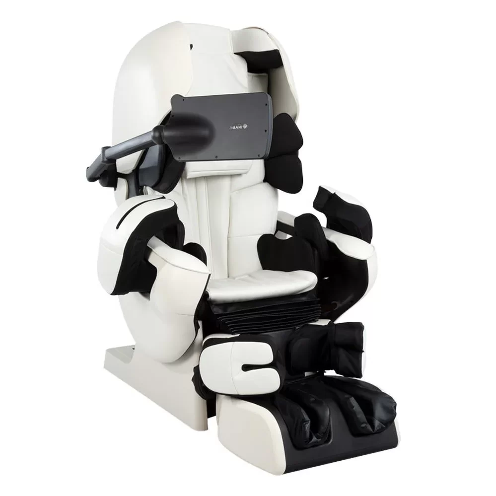 inada robo ivory and black massage chairs by lazeny